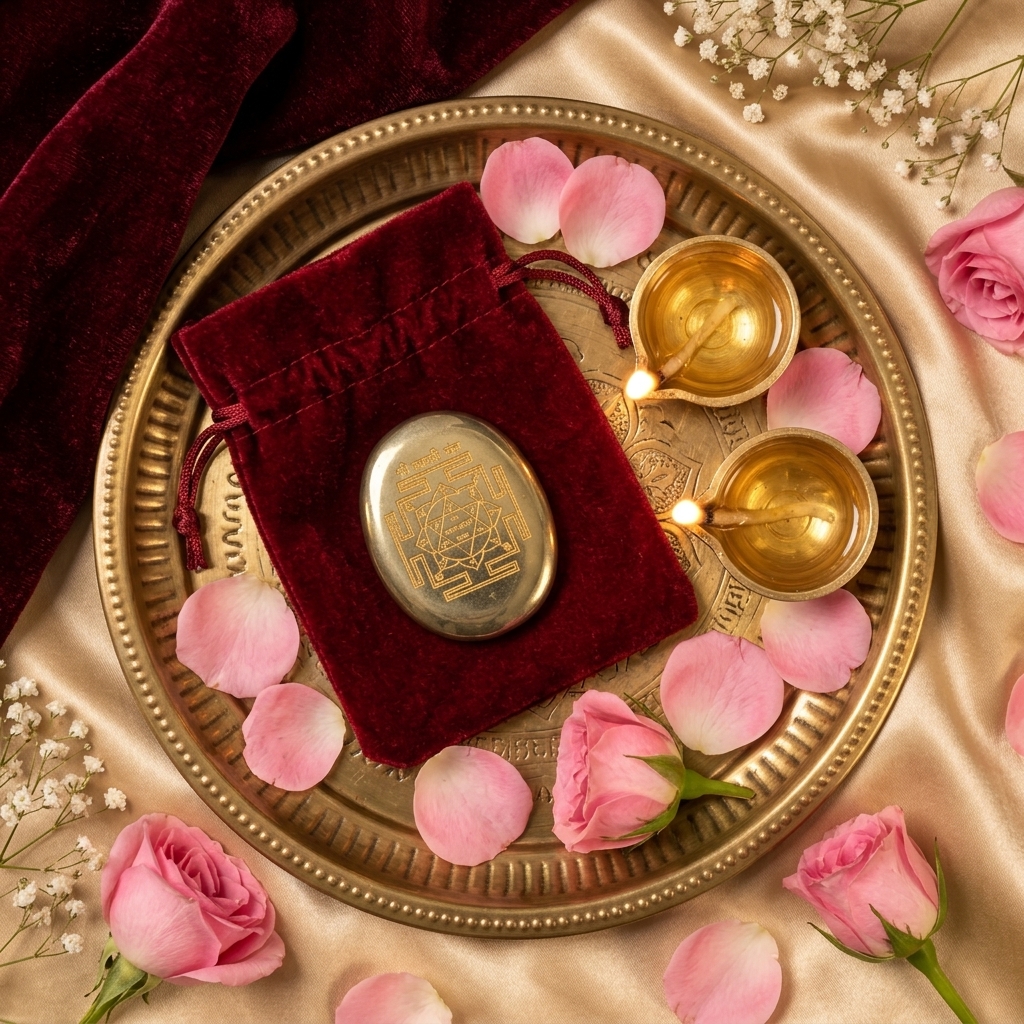 Divine Maa Lakshmi Yantra Energized Pyrite Photo 3